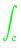 \bgroup\color{green}$\displaystyle \int_{c}^{}$\egroup