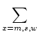 $\displaystyle \sum_{{x=m,s,w}}^{}$