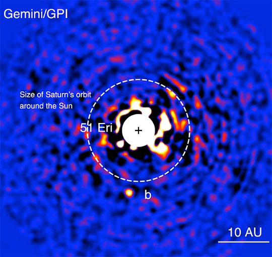 Discovery image of 51 Eridani b 
