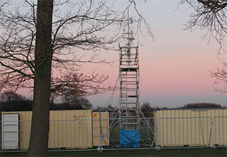 A measurement station in Detling, UK, is one of several deployed in the UK during the study
