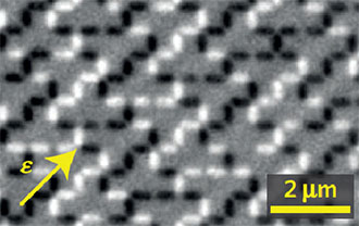 . Photoemission electron microscopy with X-ray magnetic circular dichroism contrast (XMCD-PEEM) image of a 600 nm tetris lattice