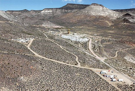 Aerial photo of the field site at the Nevada Nuclear Security Site