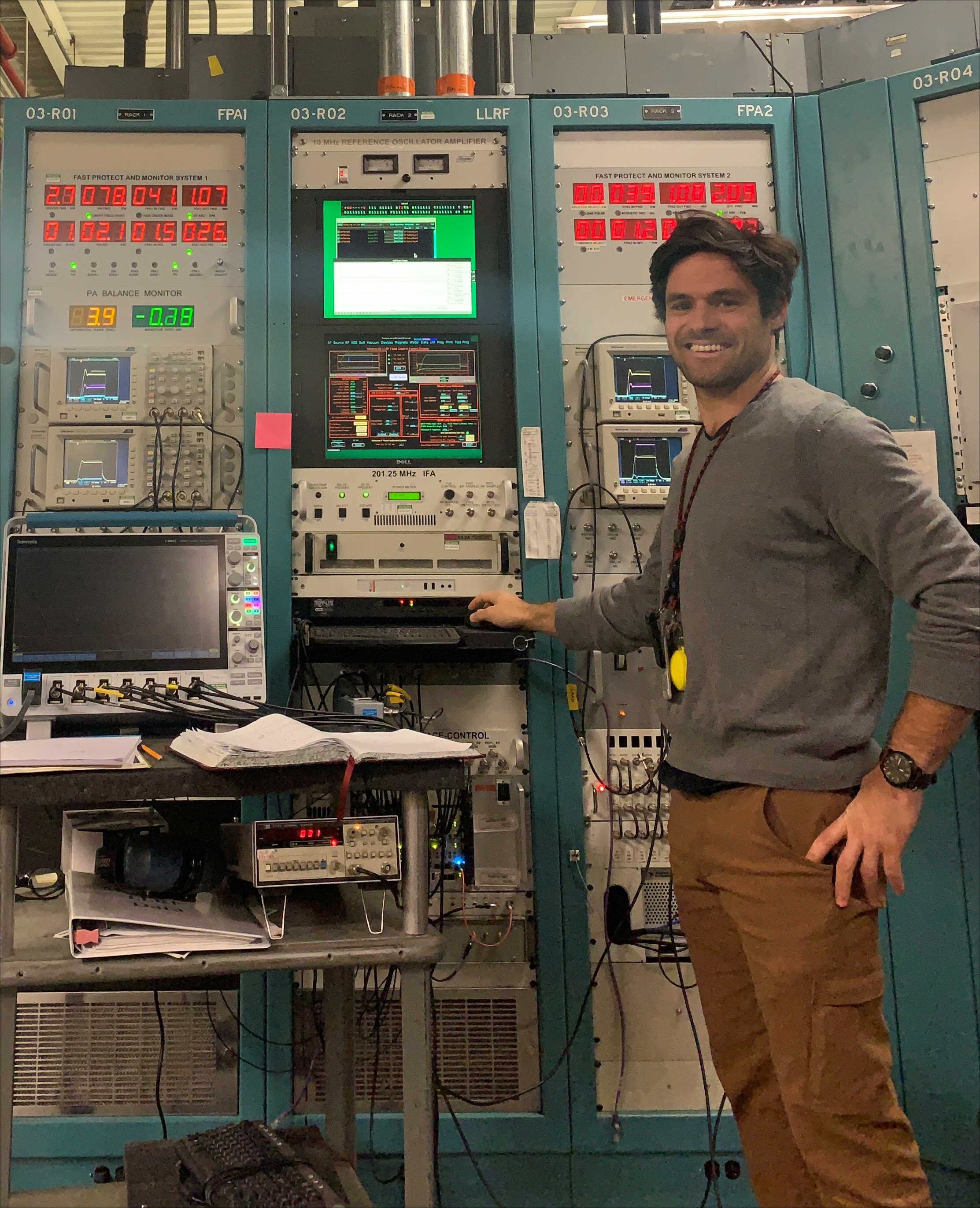 Alexander Scheinker at LANSCE. LANSCE is a one-mile linear accelerator that simultaneously supports five state-of-the-art scientific centers, including pRad and the Lujan Center. 