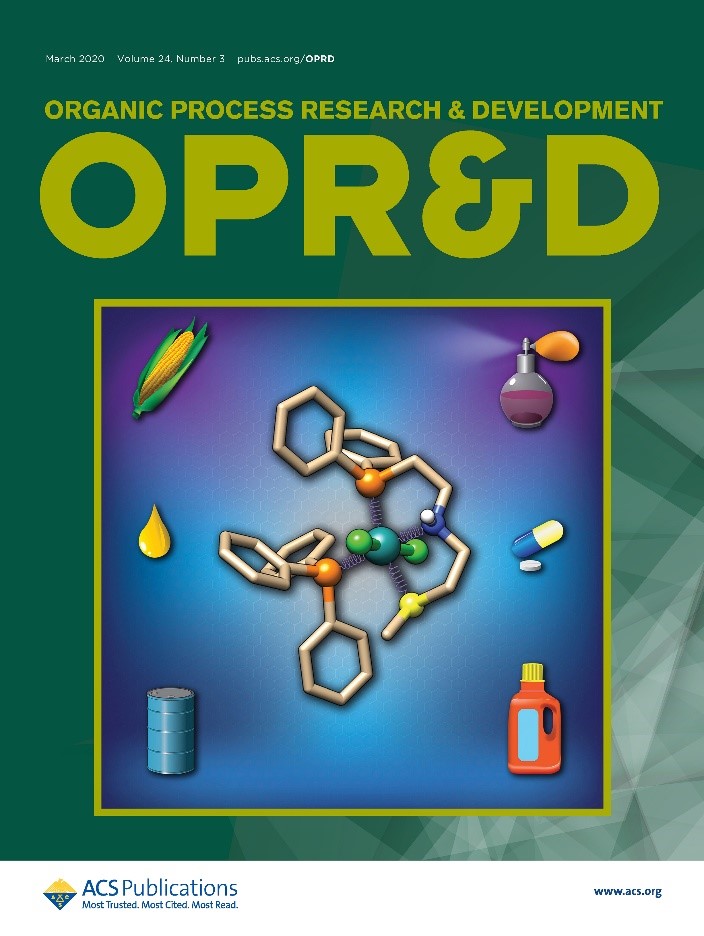 A new LANL-developed ruthenium catalyst was featured on the March alternate cover of Organic Process Research and Development.